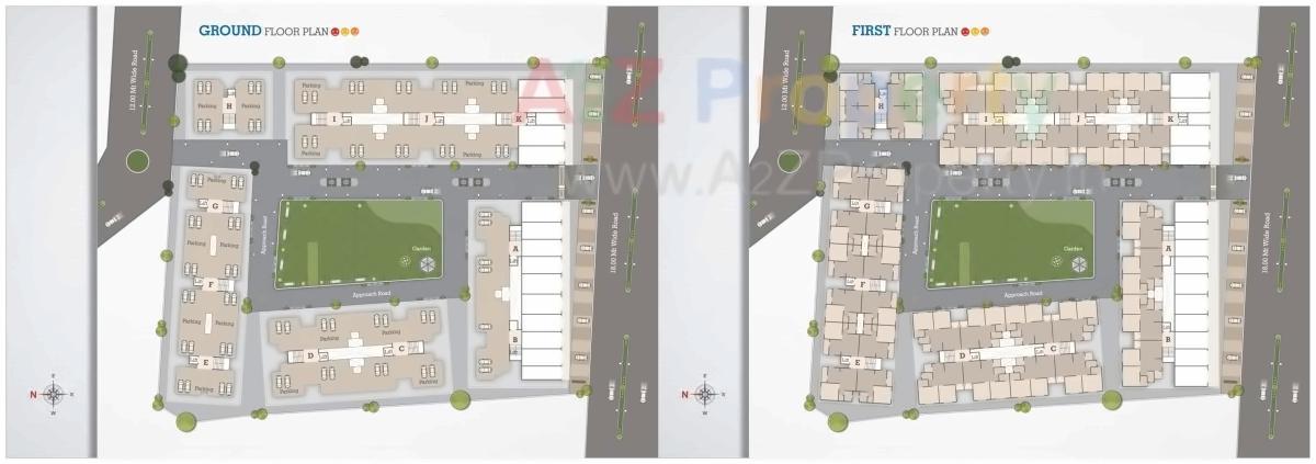 Layout of real estate project Shree Siddheshwar Happiness located at Kapurai, Vadodara, Gujarat