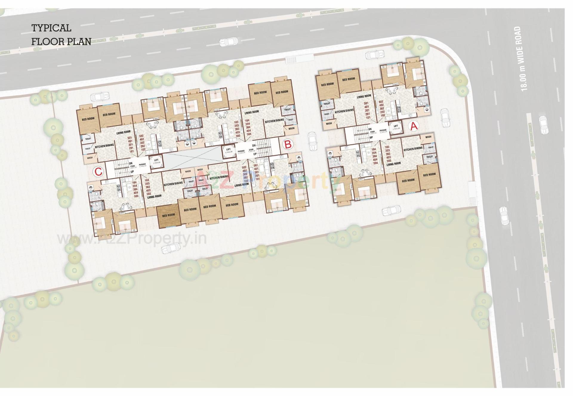 Layout of real estate project Shree Siddheshwar Hari Darshan located at Chhani, Vadodara, Gujarat