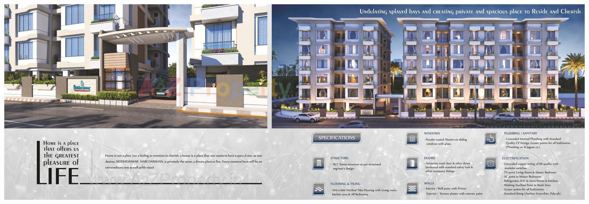 3D Elevation of real estate project Shree Siddheshwar Hari Darshan located at Chhani, Vadodara, Gujarat