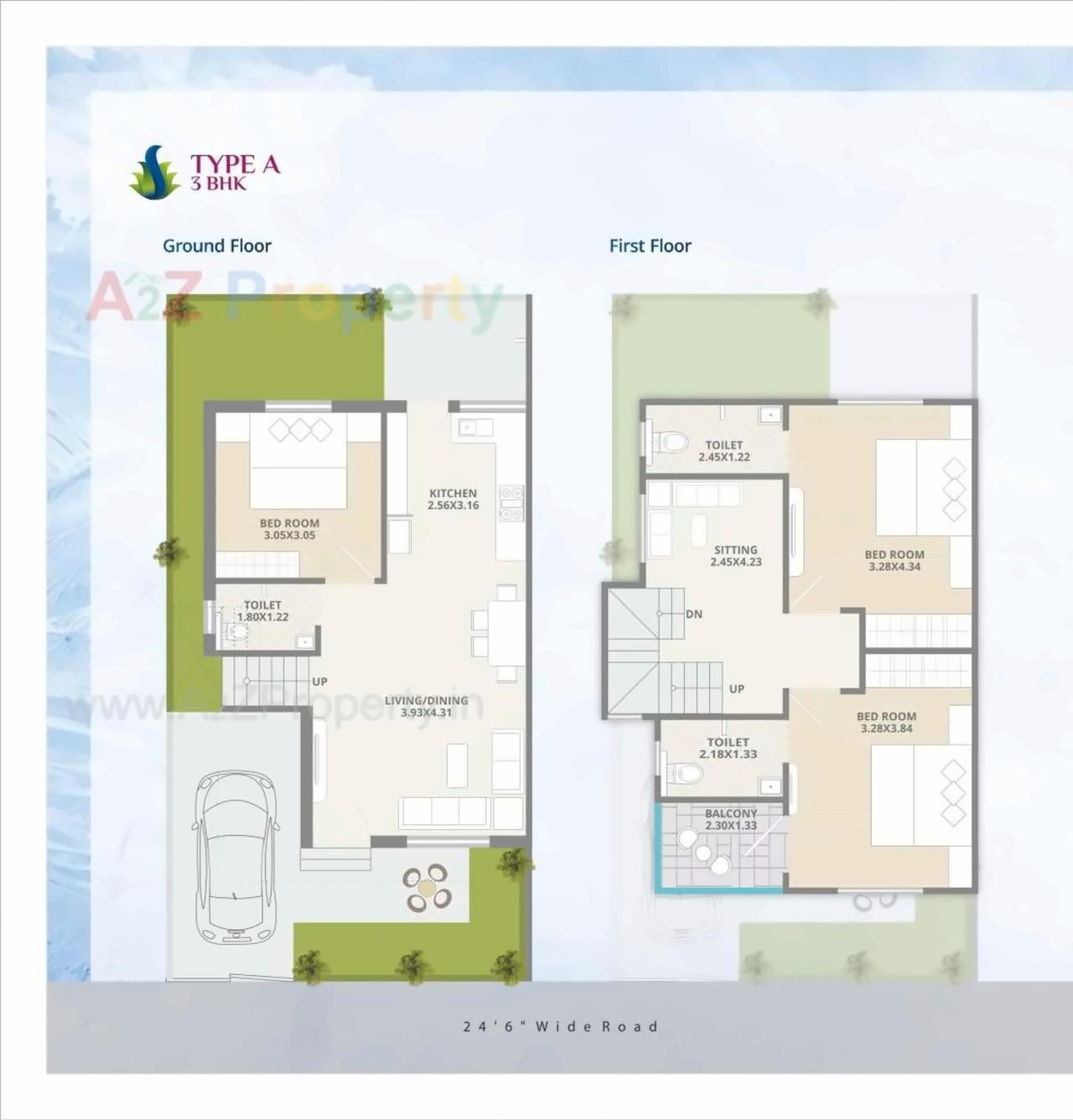 Layout of real estate project Shree Siddheshwar Hari located at Tarsali, Vadodara, Gujarat