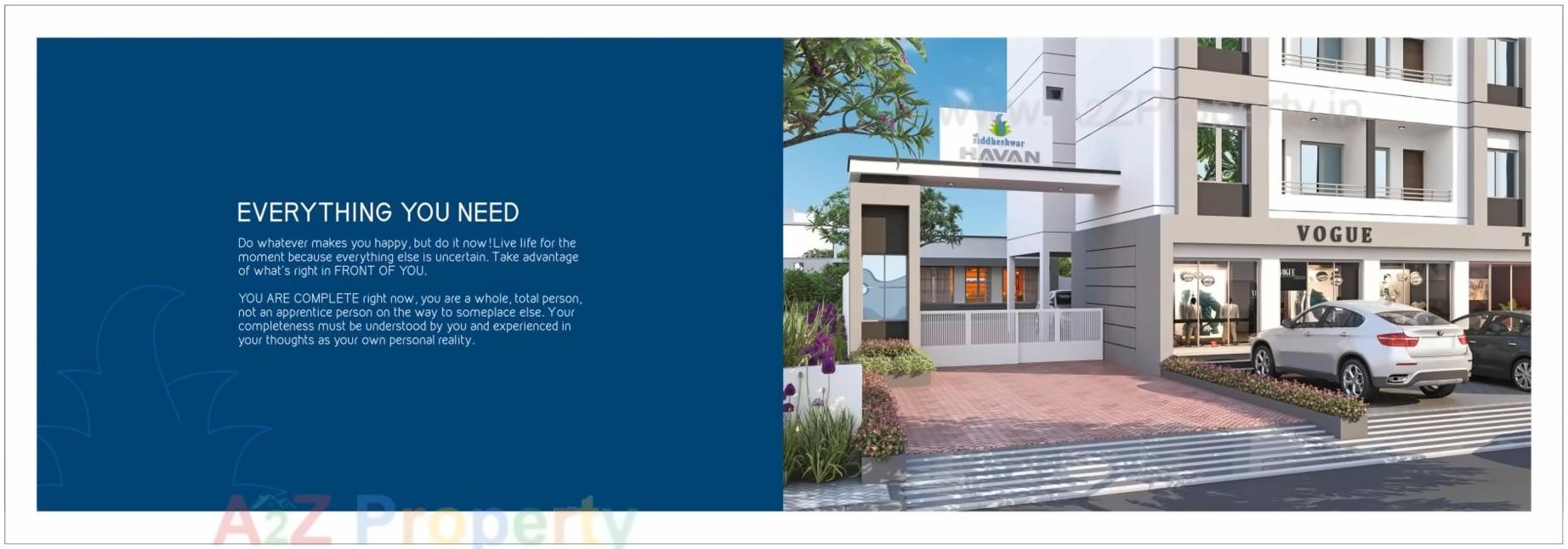 3D Elevation of real estate project Shree Siddheshwar Havan located at Tarsali, Vadodara, Gujarat