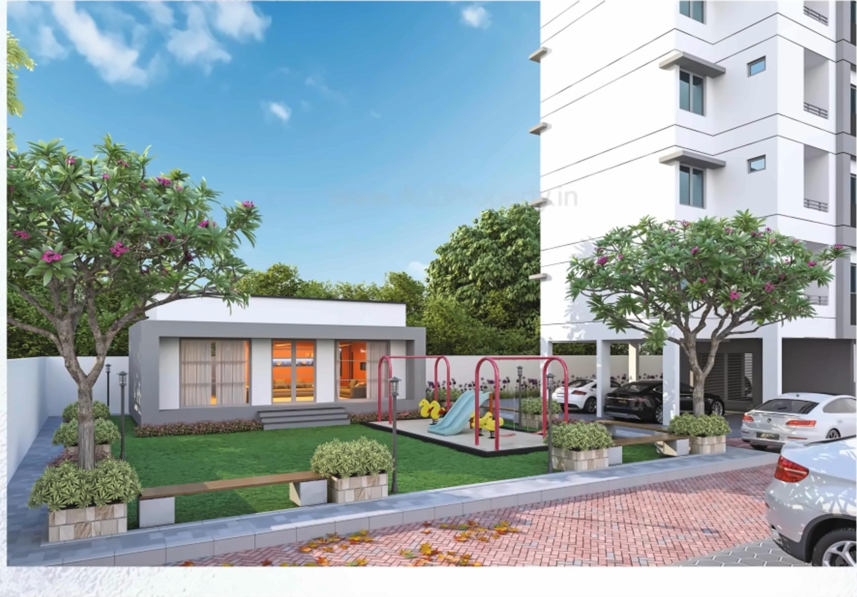 3D Elevation of real estate project Shree Siddheshwar Havan located at Tarsali, Vadodara, Gujarat