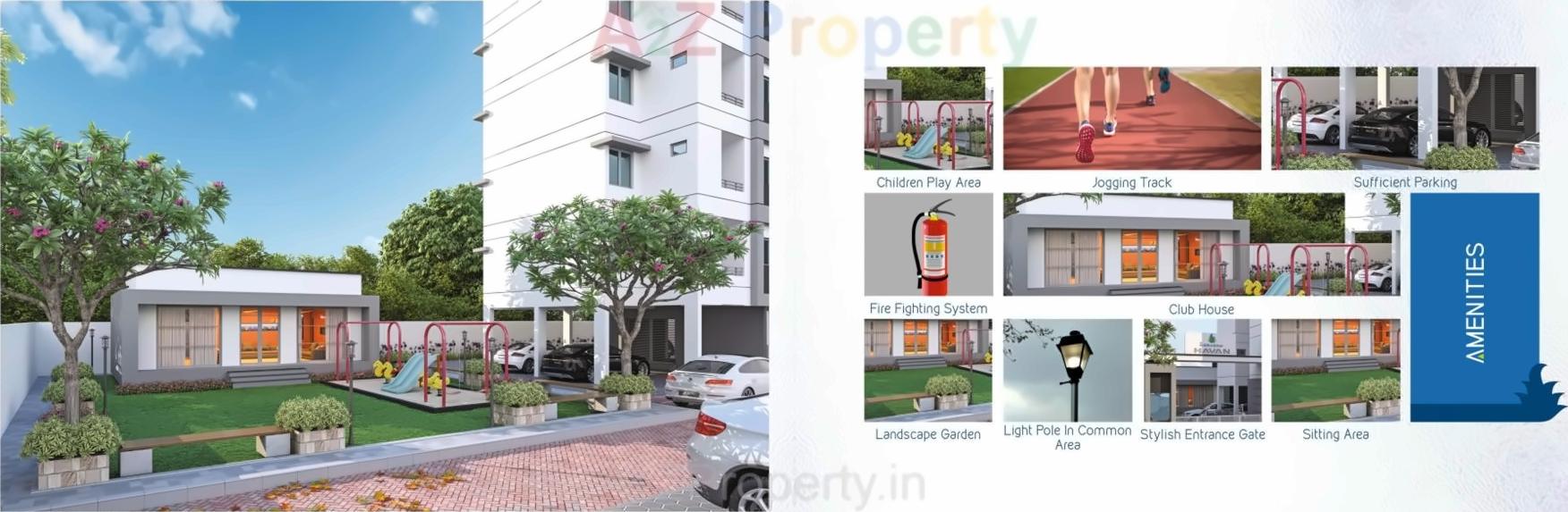3D Elevation of real estate project Shree Siddheshwar Havan located at Tarsali, Vadodara, Gujarat