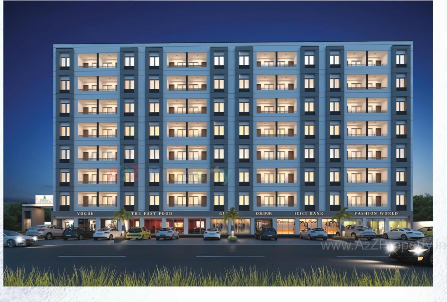 3D Elevation of real estate project Shree Siddheshwar Havan located at Tarsali, Vadodara, Gujarat