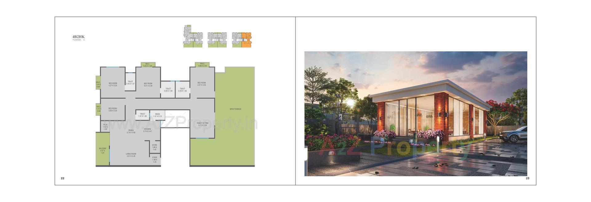 Layout of real estate project Shree Siddheshwar Havelock located at Sama, Vadodara, Gujarat