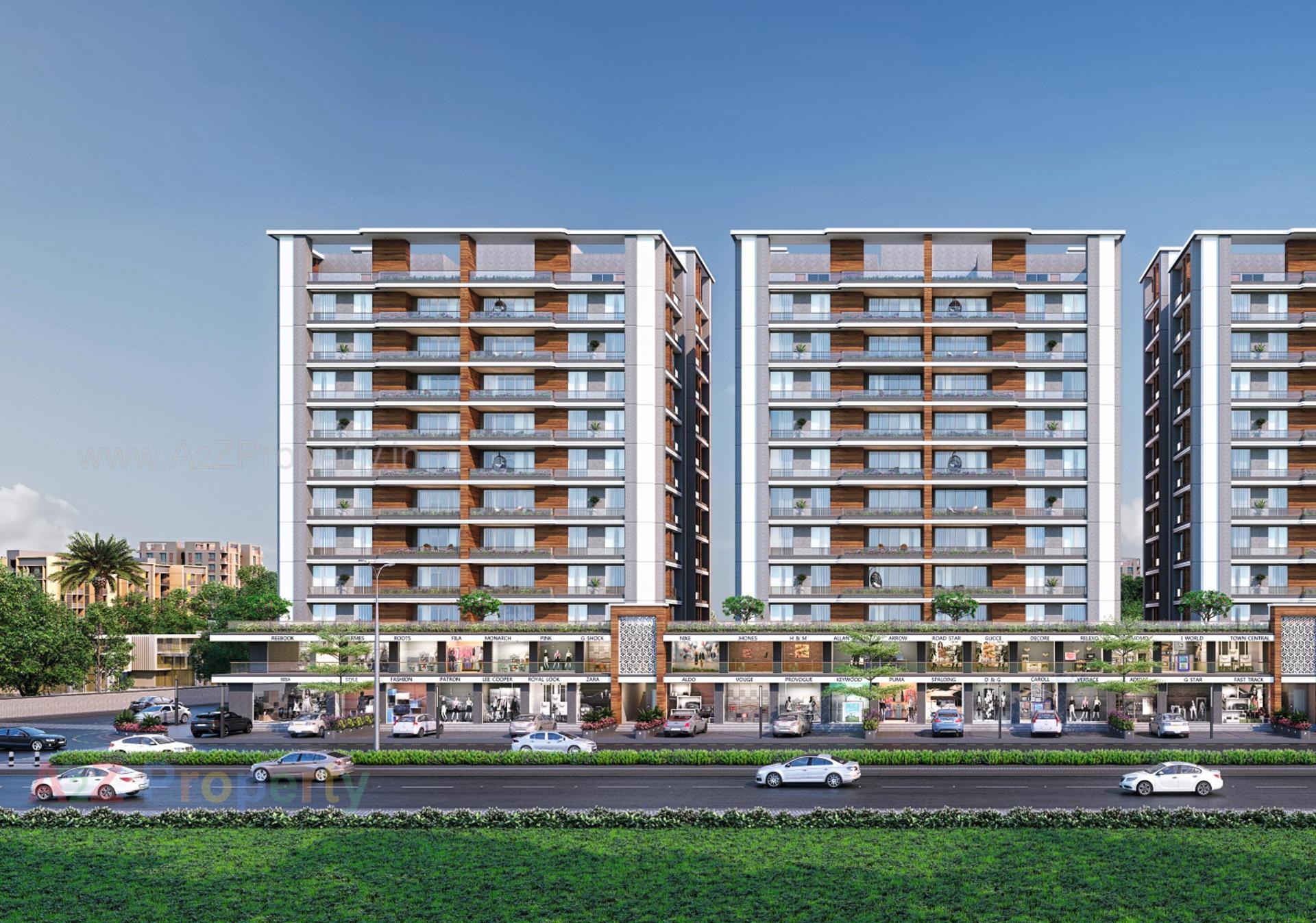 3D Elevation of real estate project Shree Siddheshwar Hazelwood located at Vadod, Vadodara, Gujarat