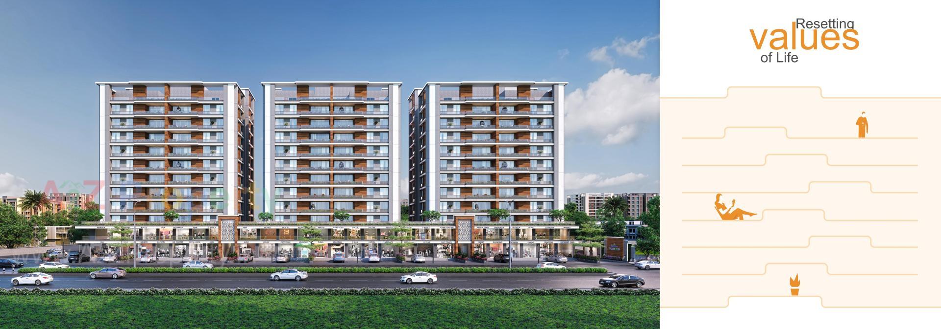 3D Elevation of real estate project Shree Siddheshwar Hazelwood located at Vadod, Vadodara, Gujarat