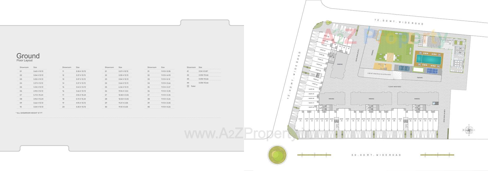 Layout of real estate project Shree Siddheshwar Hazelwood located at Vadod, Vadodara, Gujarat