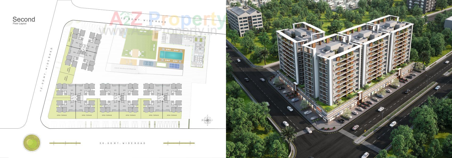 Layout of real estate project Shree Siddheshwar Hazelwood located at Vadod, Vadodara, Gujarat