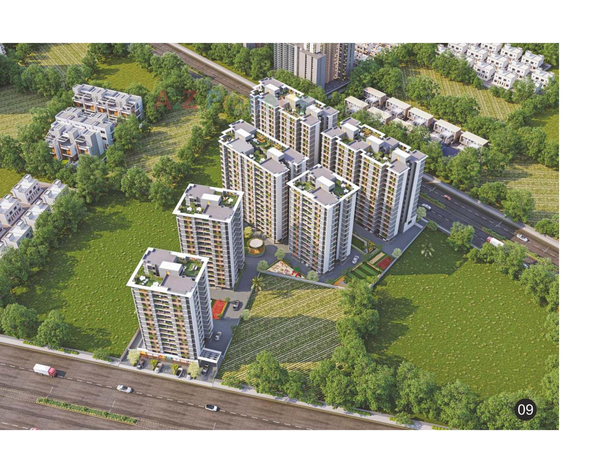 3D Elevation of real estate project Shree Siddheshwar Helenium located at Chhani, Vadodara, Gujarat