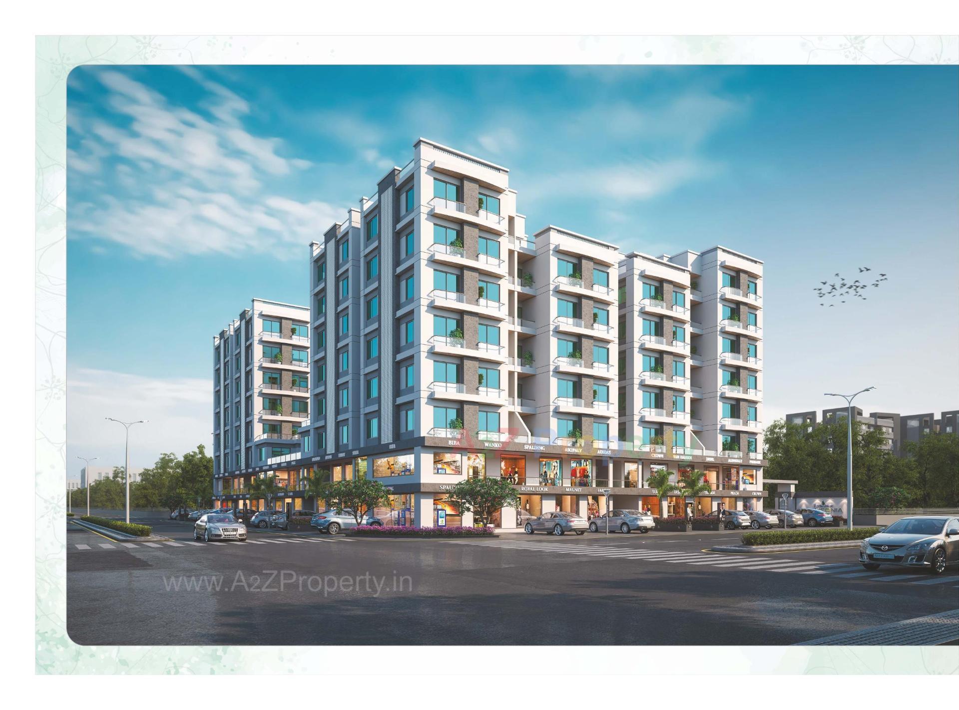 3D Elevation of real estate project Shree Siddheshwar Heliconia located at Danteshwar, Vadodara, Gujarat