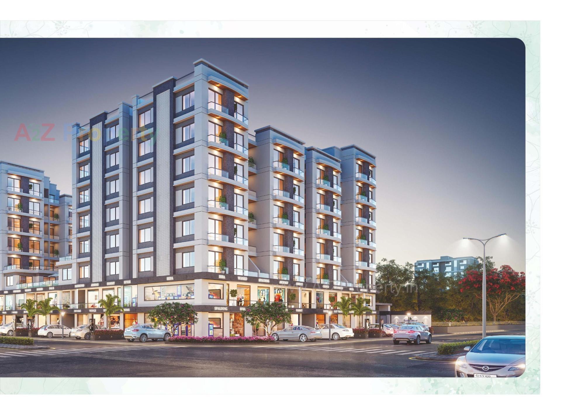 3D Elevation of real estate project Shree Siddheshwar Heliconia located at Danteshwar, Vadodara, Gujarat