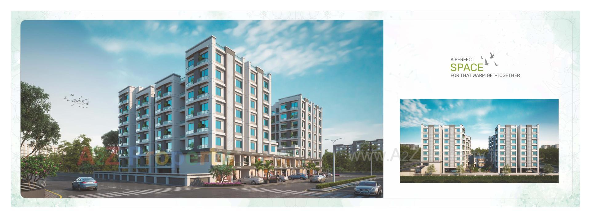 3D Elevation of real estate project Shree Siddheshwar Heliconia located at Danteshwar, Vadodara, Gujarat