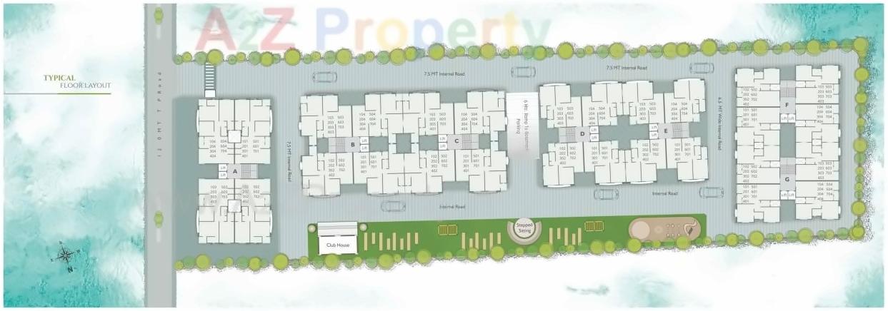 Layout of real estate project Shree Siddheshwar Helix located at Vemali, Vadodara, Gujarat