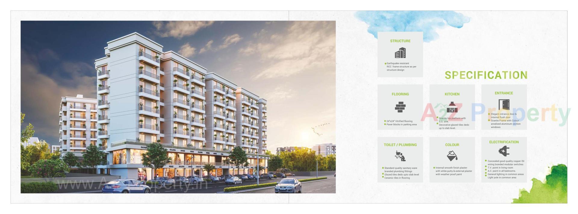 3D Elevation of real estate project Shree Siddheshwar Highland located at Kapurai, Vadodara, Gujarat