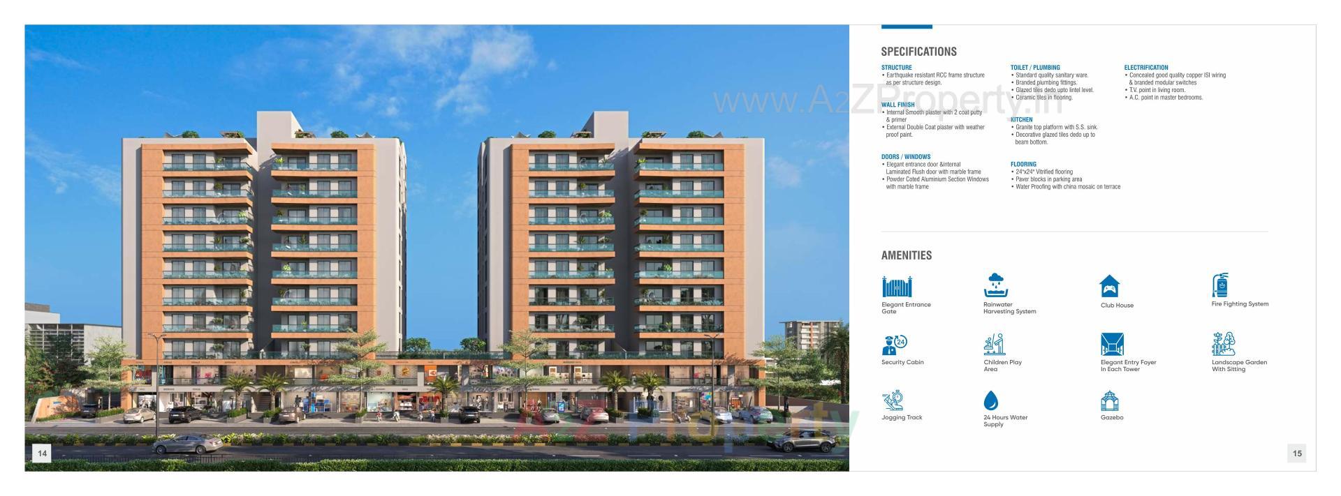 3D Elevation of real estate project Shree Siddheshwar Highline located at Gotri, Vadodara, Gujarat