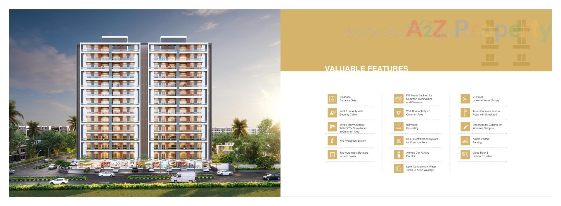 3D Elevation of real estate project Shree Siddheshwar Highness located at Bapod, Vadodara, Gujarat