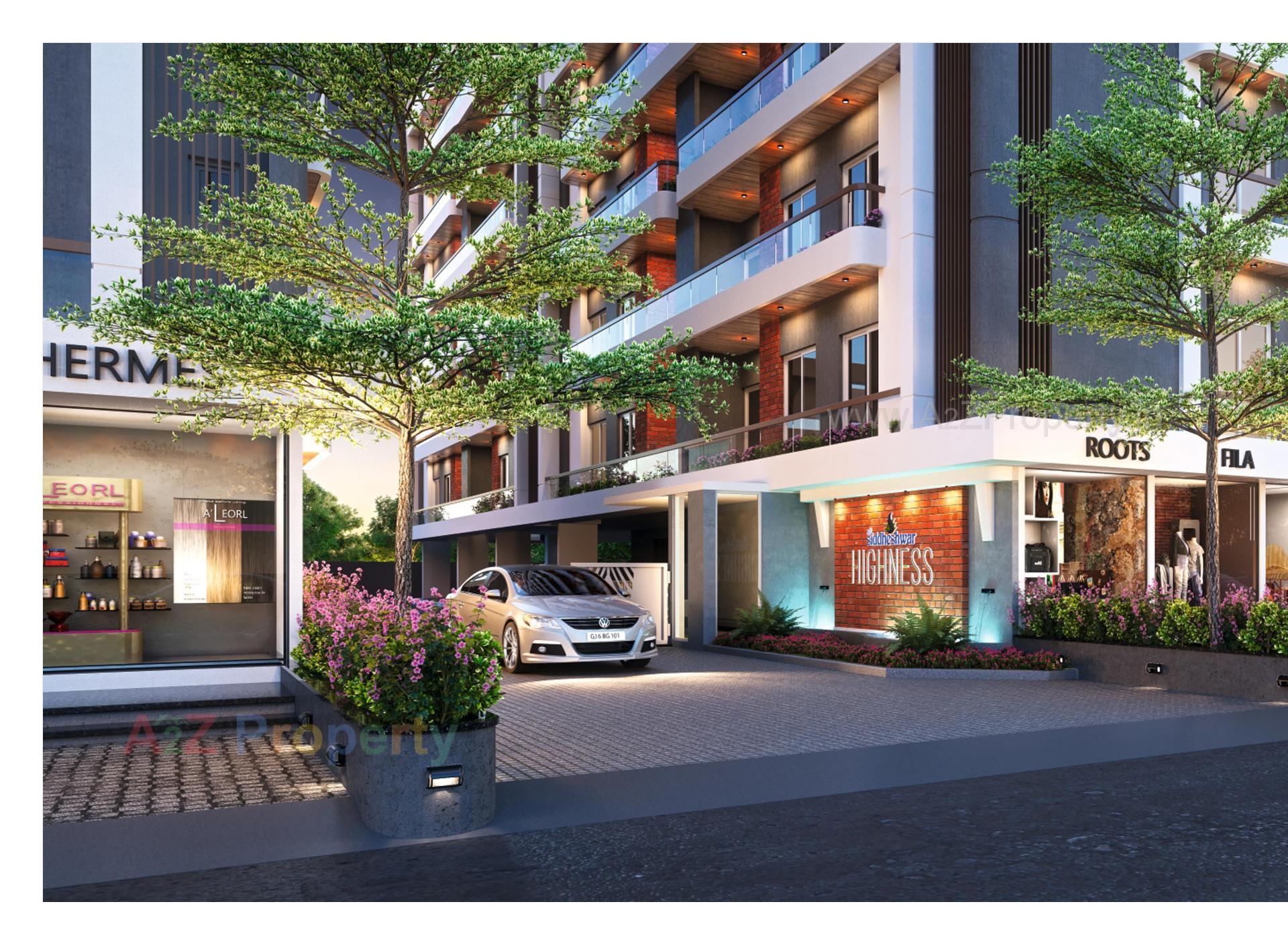 3D Elevation of real estate project Shree Siddheshwar Highness located at Bapod, Vadodara, Gujarat