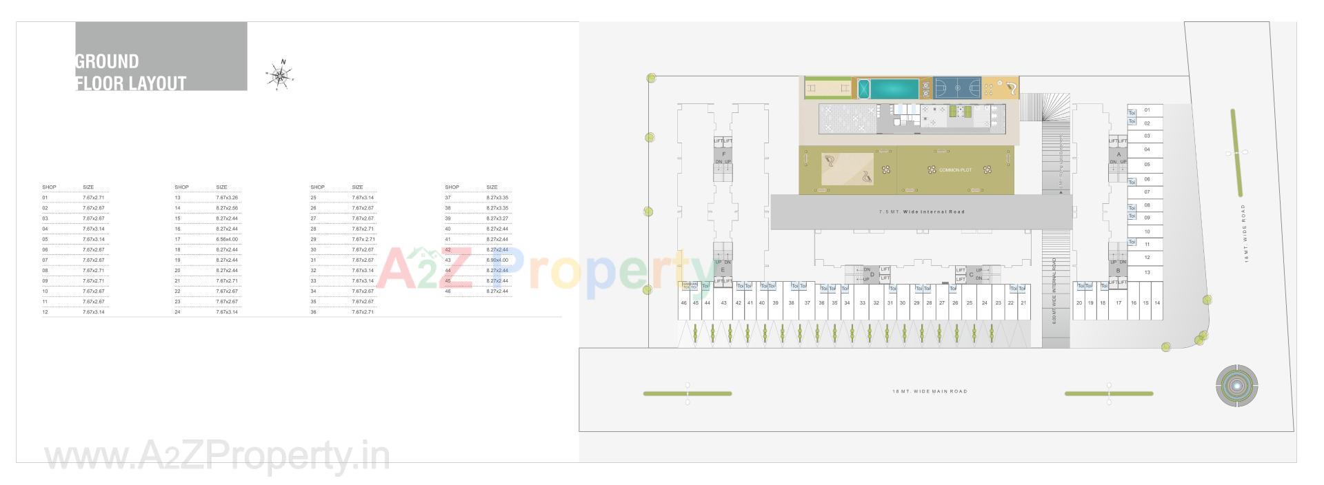 Layout of real estate project Shree Siddheshwar Highness located at Bapod, Vadodara, Gujarat
