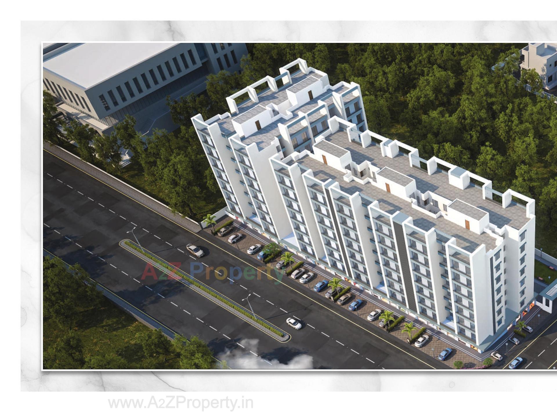 3D Elevation of real estate project Shree Siddheshwar Highstreet located at Vadsar, Vadodara, Gujarat