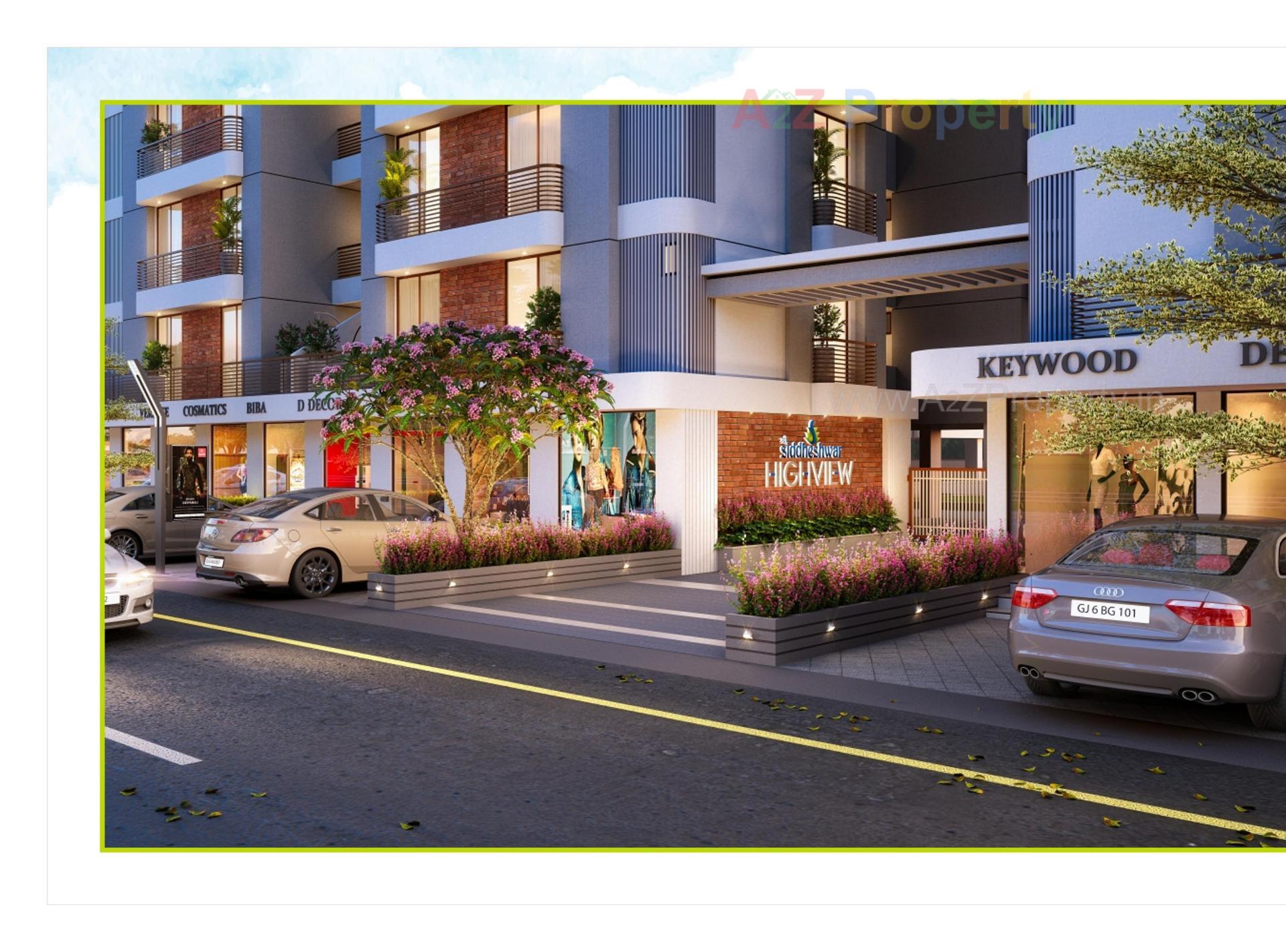 3D Elevation of real estate project Shree Siddheshwar Highview located at Tarsali, Vadodara, Gujarat