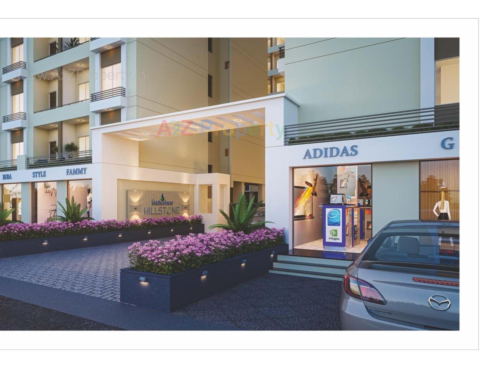 3D Elevation of real estate project Shree Siddheshwar Hillstone located at Waghodia, Vadodara, Gujarat