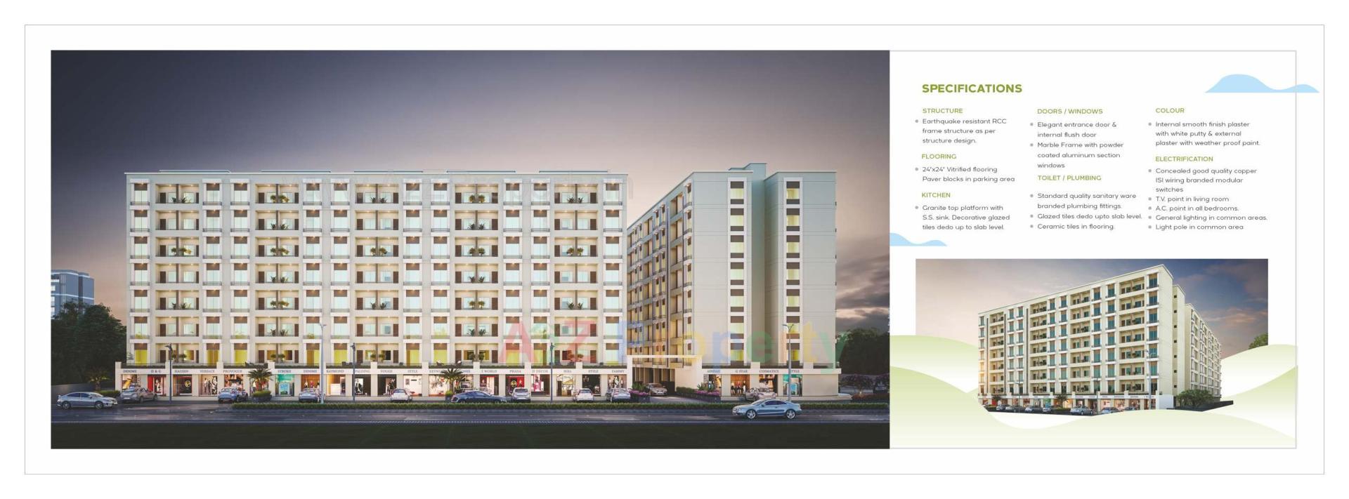 3D Elevation of real estate project Shree Siddheshwar Hillstone located at Waghodia, Vadodara, Gujarat