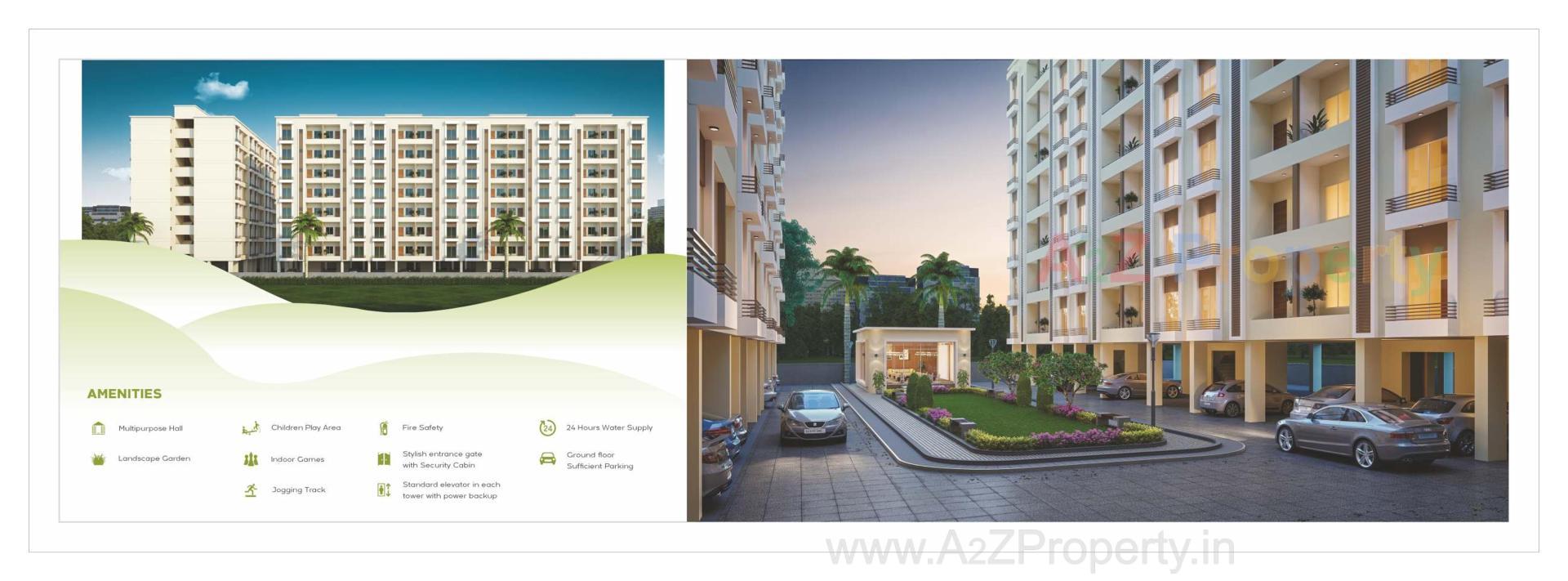 3D Elevation of real estate project Shree Siddheshwar Hillstone located at Waghodia, Vadodara, Gujarat