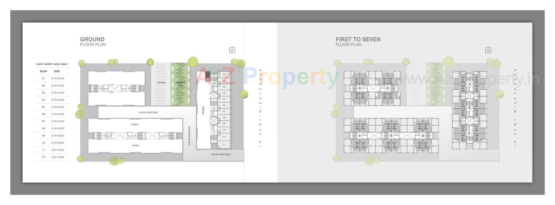 Layout of real estate project Shree Siddheshwar Hilltop located at Tarsali, Vadodara, Gujarat