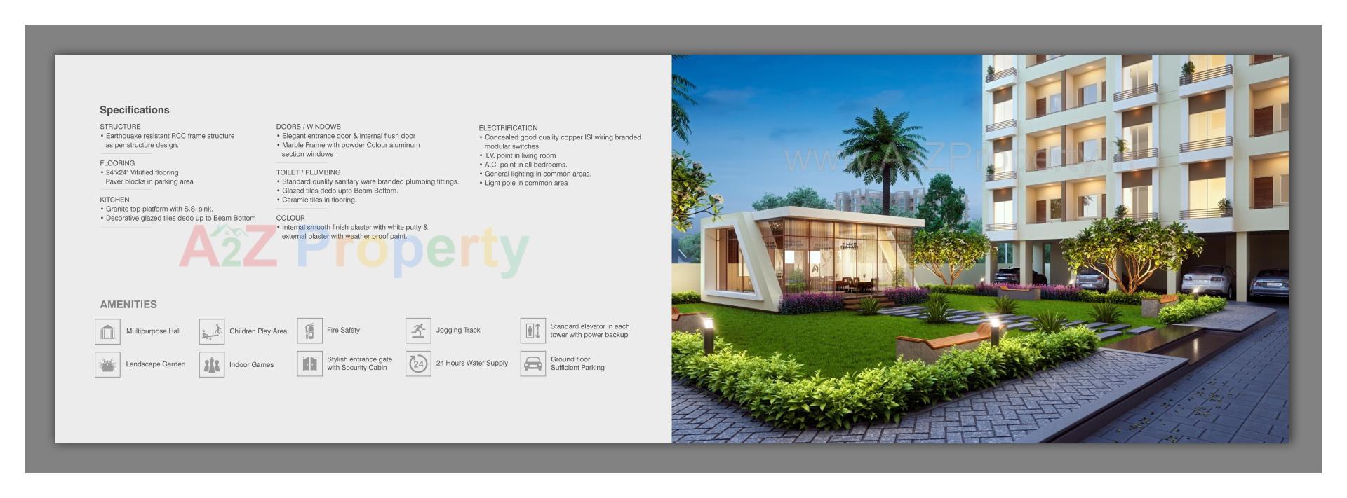 3D Elevation of real estate project Shree Siddheshwar Hilltop located at Tarsali, Vadodara, Gujarat