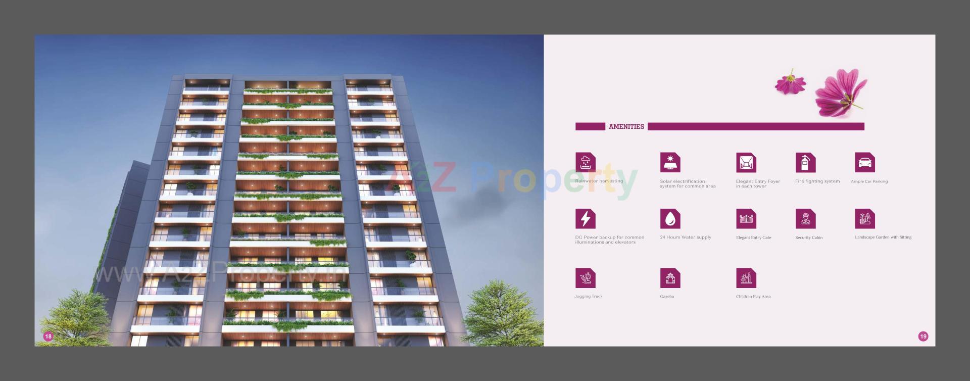 3D Elevation of real estate project Shree Siddheshwar Hollyhock located at Gorva, Vadodara, Gujarat