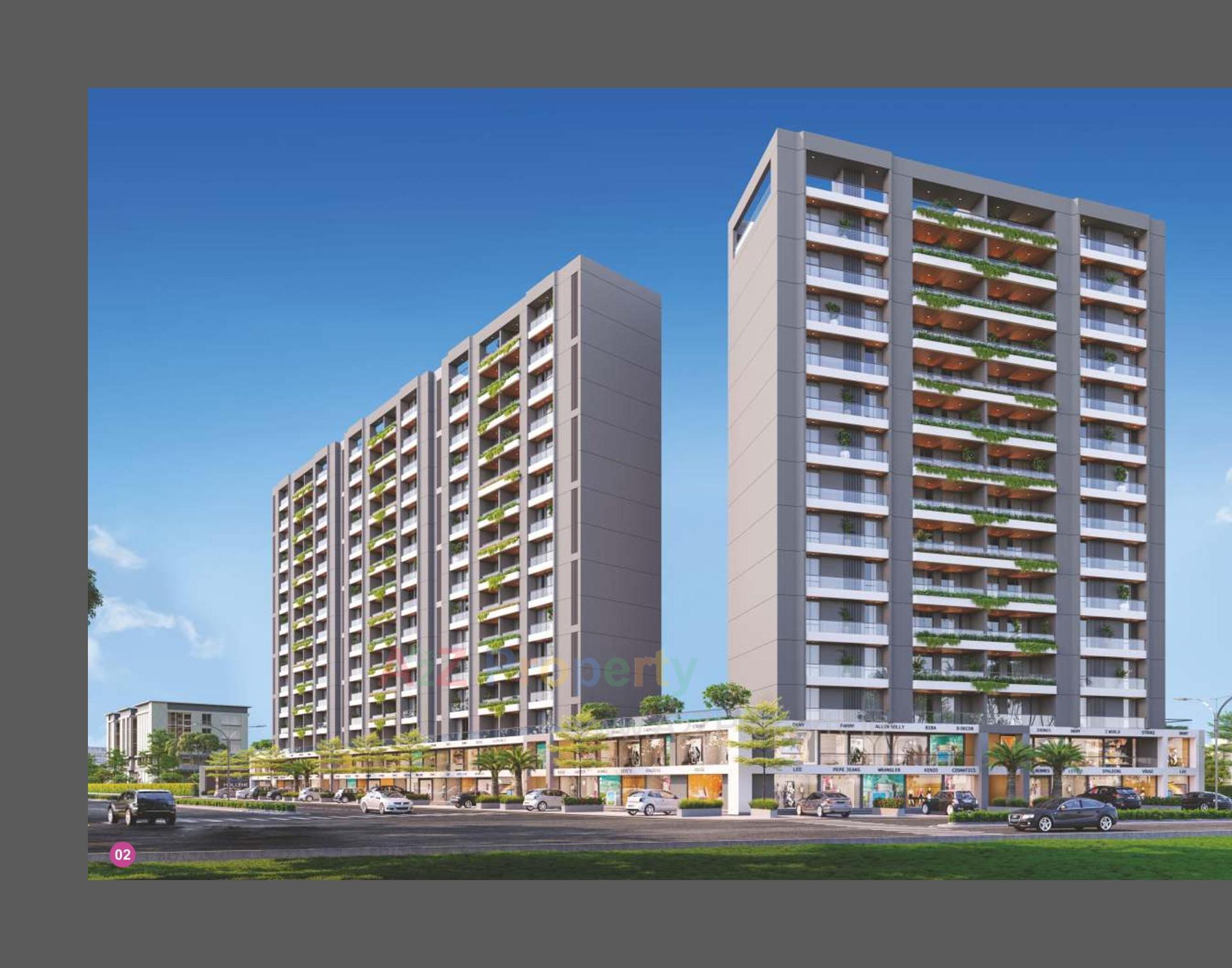 3D Elevation of real estate project Shree Siddheshwar Hollyhock located at Gorva, Vadodara, Gujarat