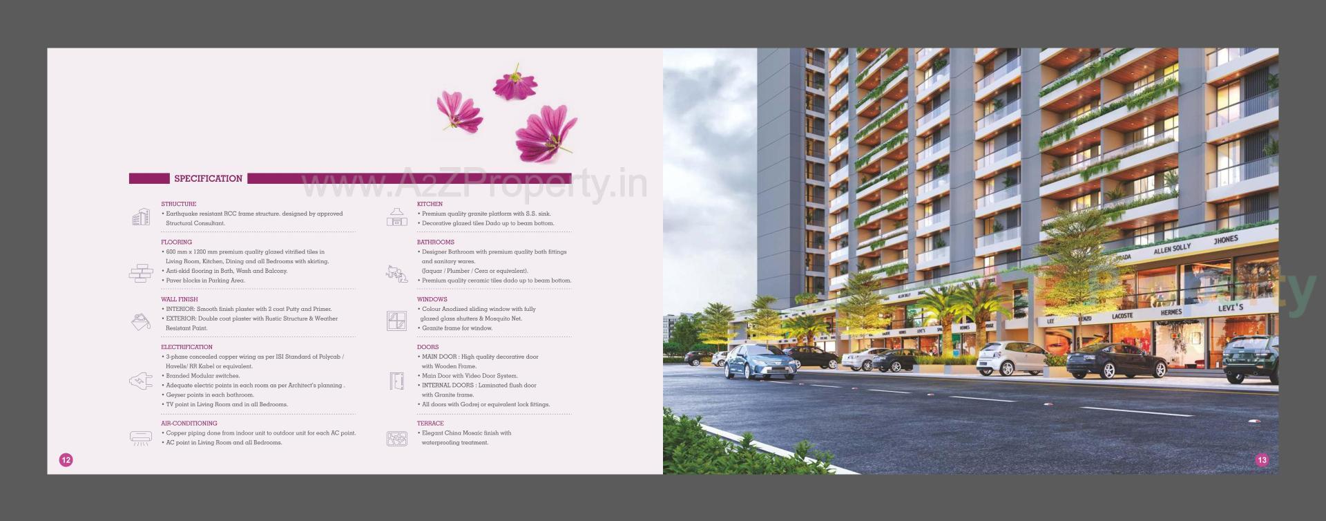 3D Elevation of real estate project Shree Siddheshwar Hollyhock located at Gorva, Vadodara, Gujarat