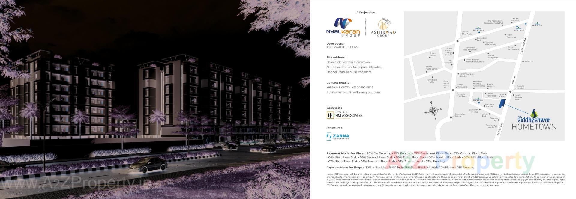 3D Elevation of real estate project Shree Siddheshwar Hometown located at Kapurai, Vadodara, Gujarat