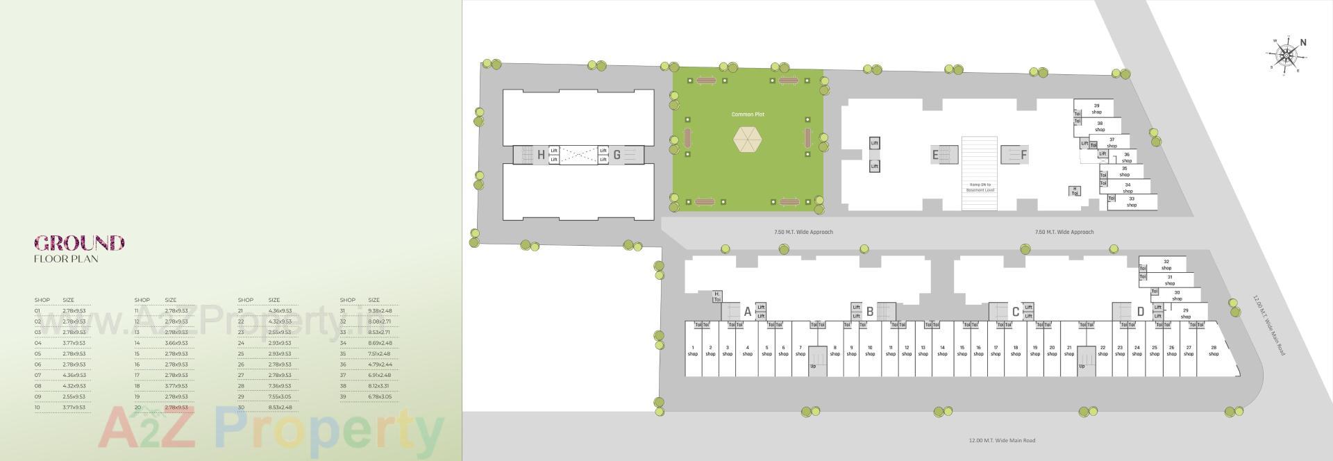 Layout of real estate project Shree Siddheshwar Hometown located at Kapurai, Vadodara, Gujarat