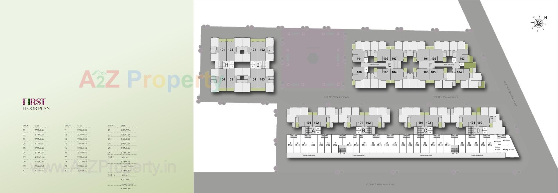 Layout of real estate project Shree Siddheshwar Hometown located at Kapurai, Vadodara, Gujarat