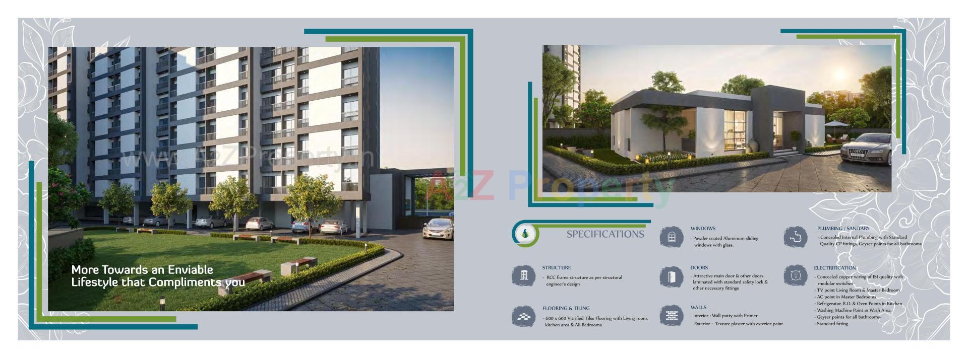 3D Elevation of real estate project Shree Siddheshwarheshwar located at Kasba, Vadodara, Gujarat