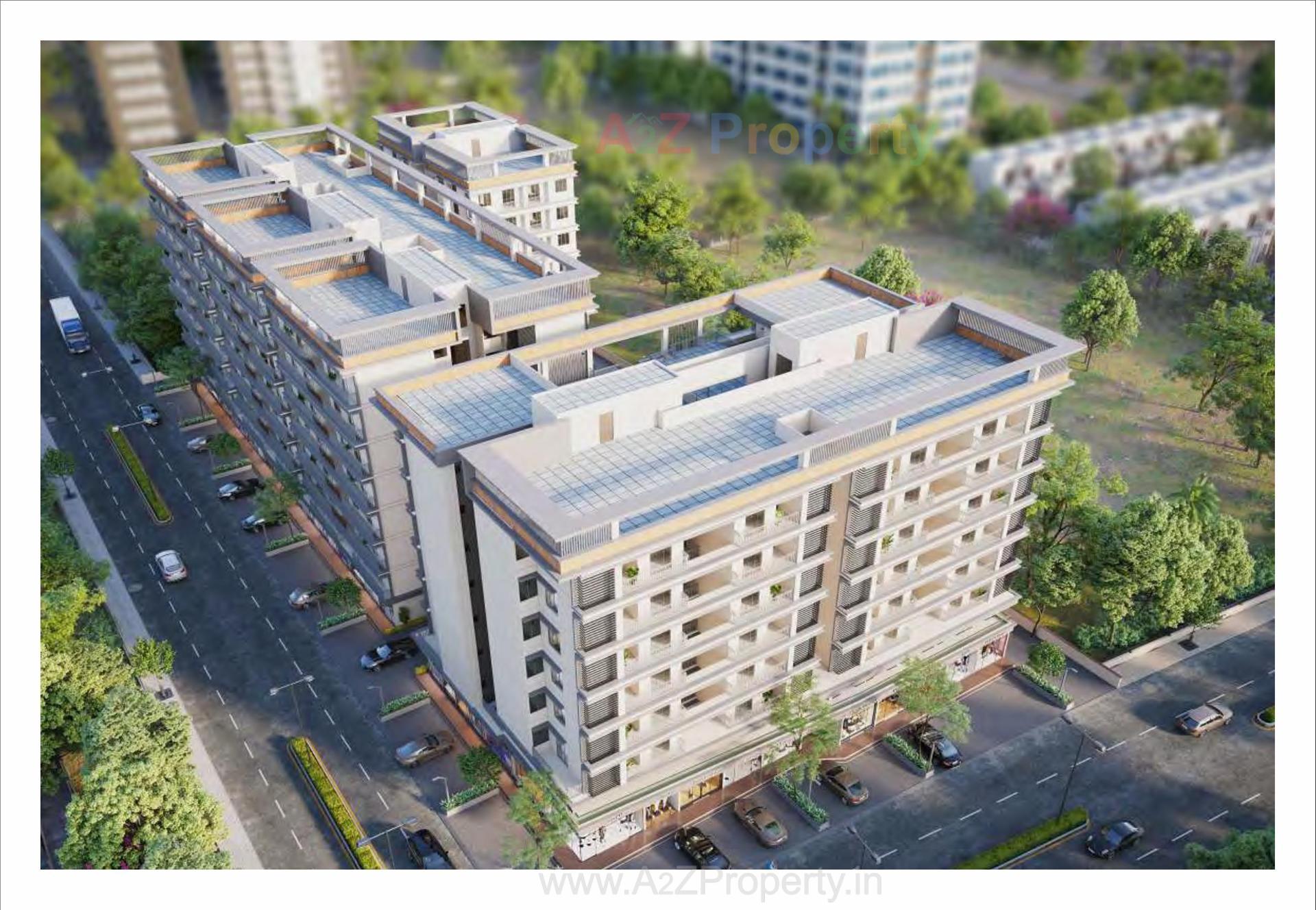 3D Elevation of real estate project Shree Siddheshwar Pride located at Bapod, Vadodara, Gujarat