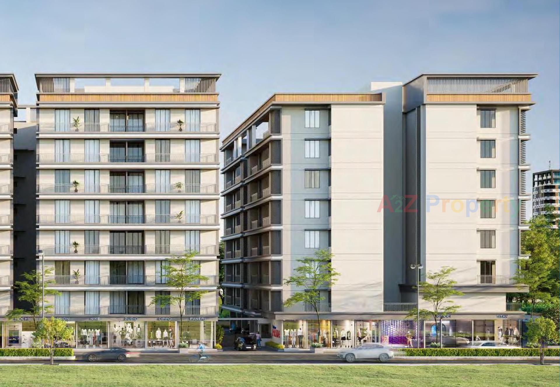 3D Elevation of real estate project Shree Siddheshwar Pride located at Bapod, Vadodara, Gujarat