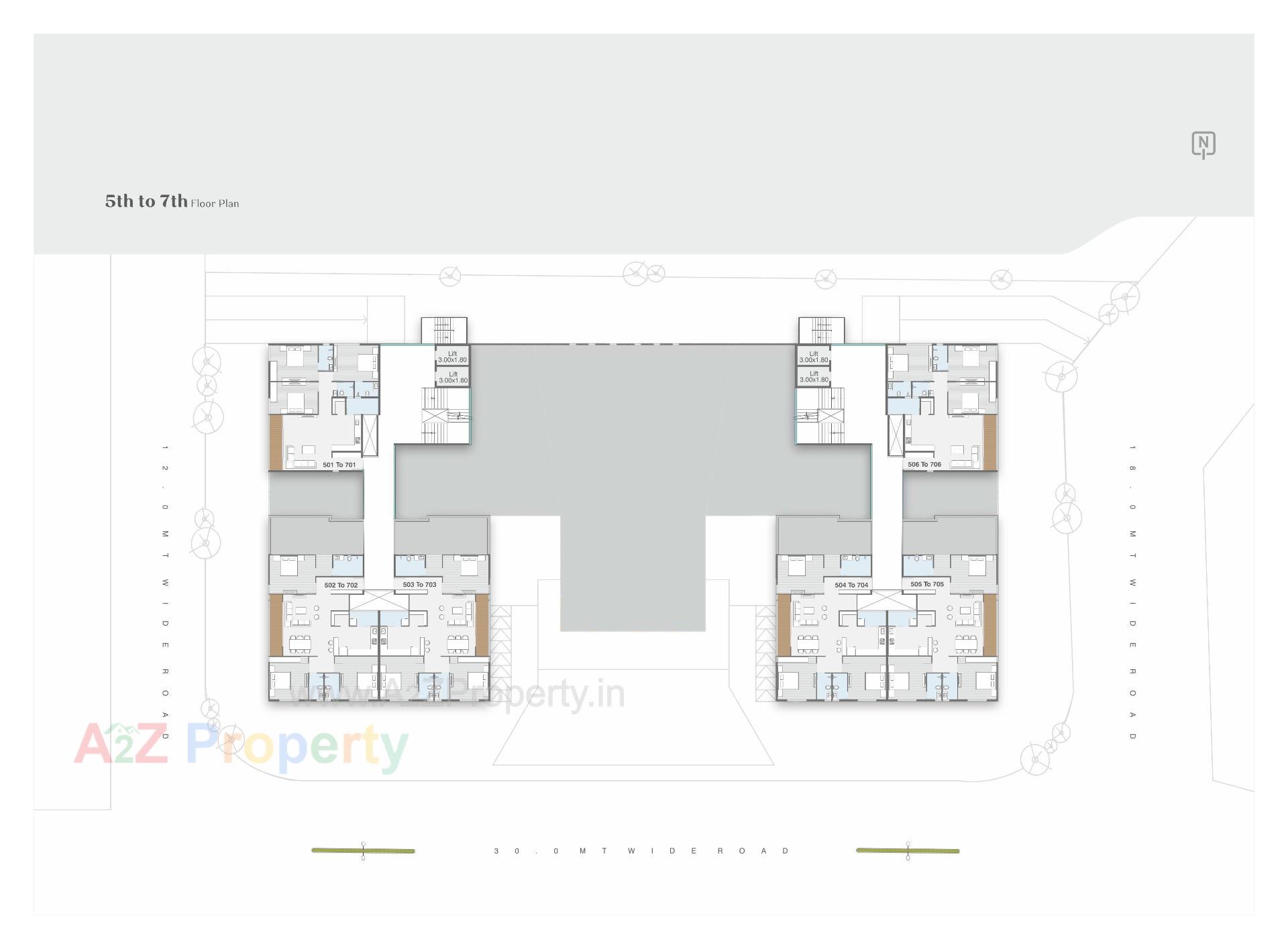 Layout of real estate project Shree Siddheshwar Prime Plus located at Harni, Vadodara, Gujarat