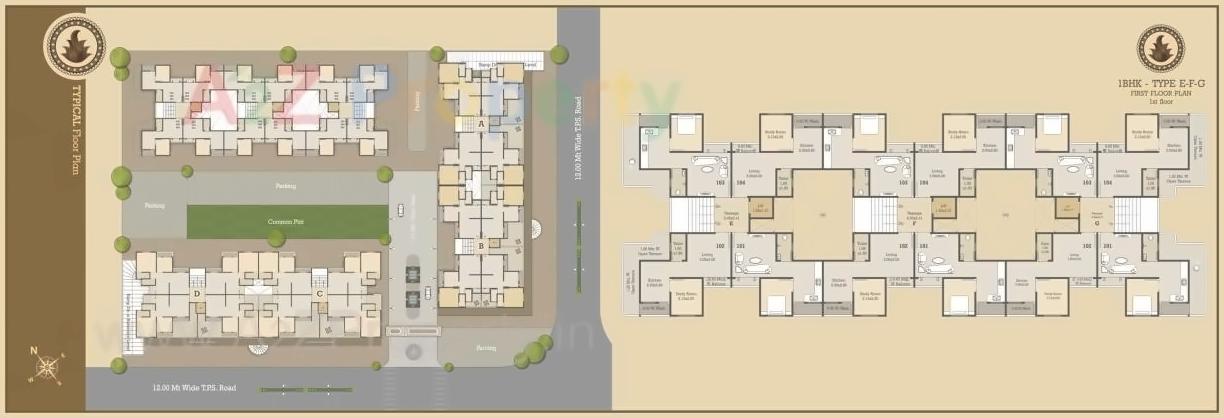Layout of real estate project Shree Siddheshwer Happy Homes located at Harni, Vadodara, Gujarat