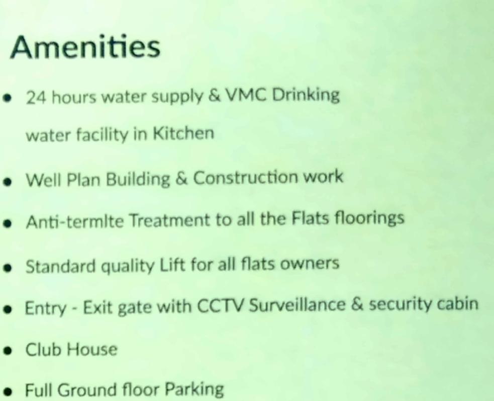 Amenities of Shree Siddhi Heights