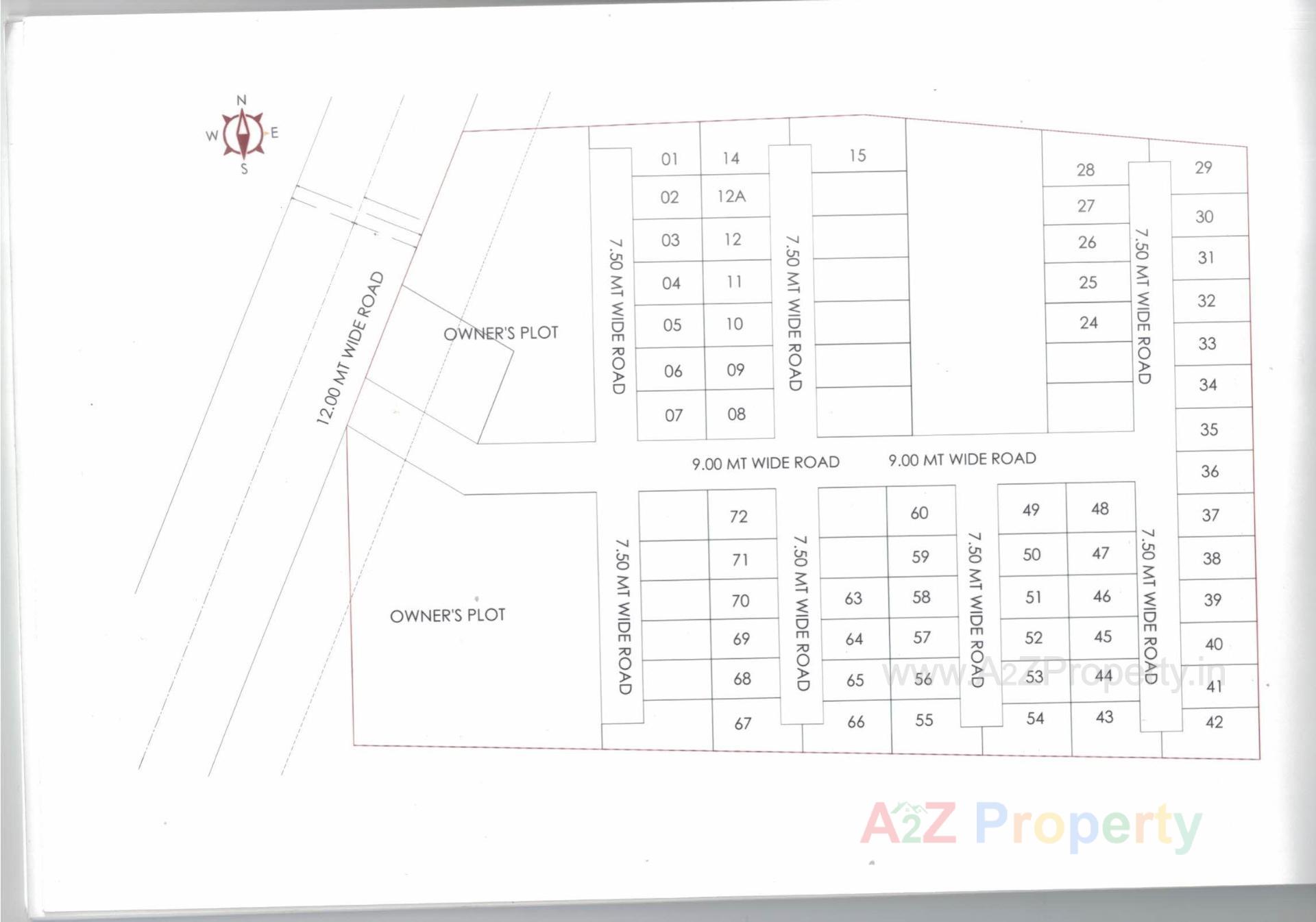 Layout of real estate project Shree Siddhivinayak Bunglows located at Karjan, Vadodara, Gujarat