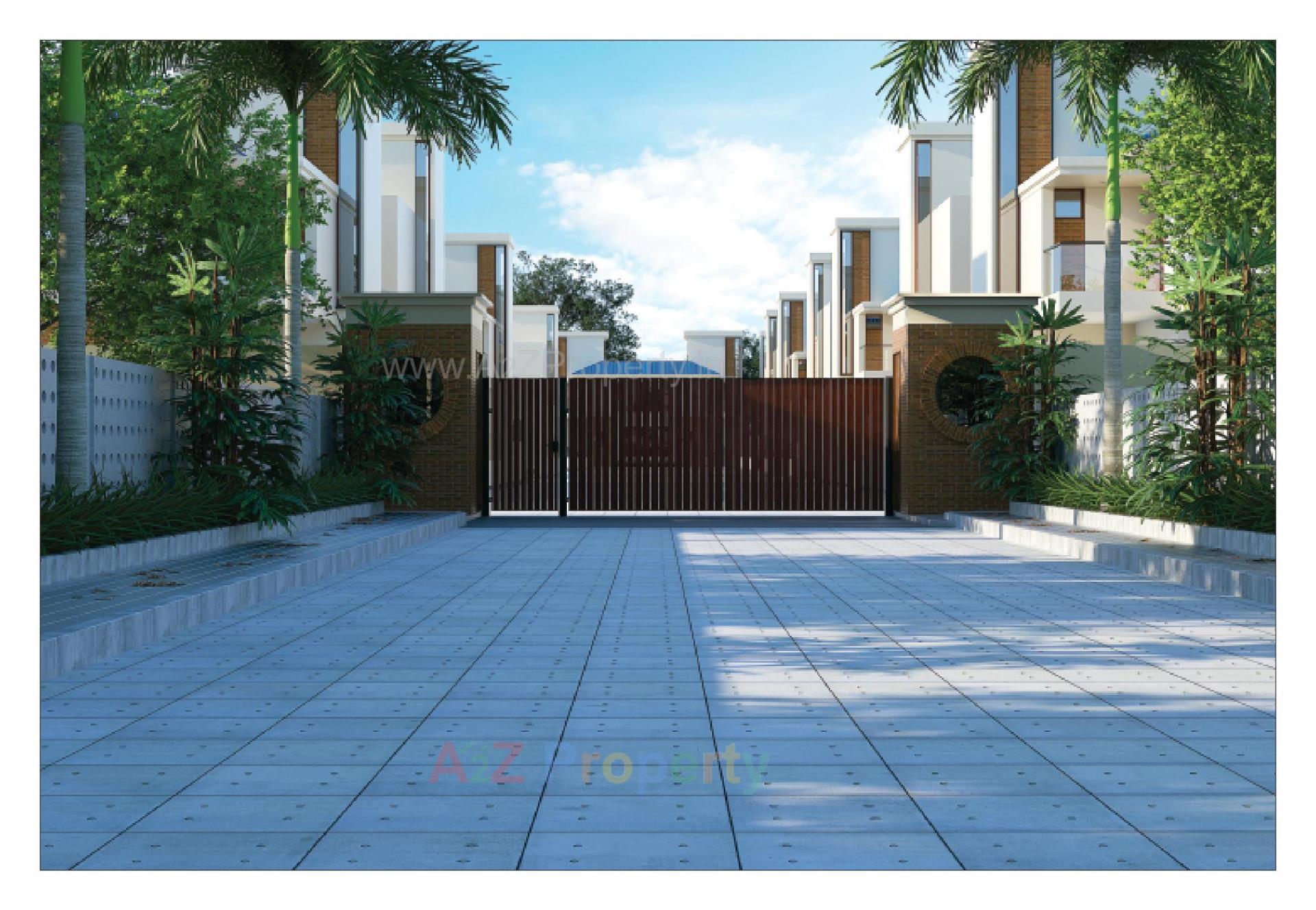 3D Elevation of real estate project Shree Siddhivinayak Bunglows located at Karjan, Vadodara, Gujarat