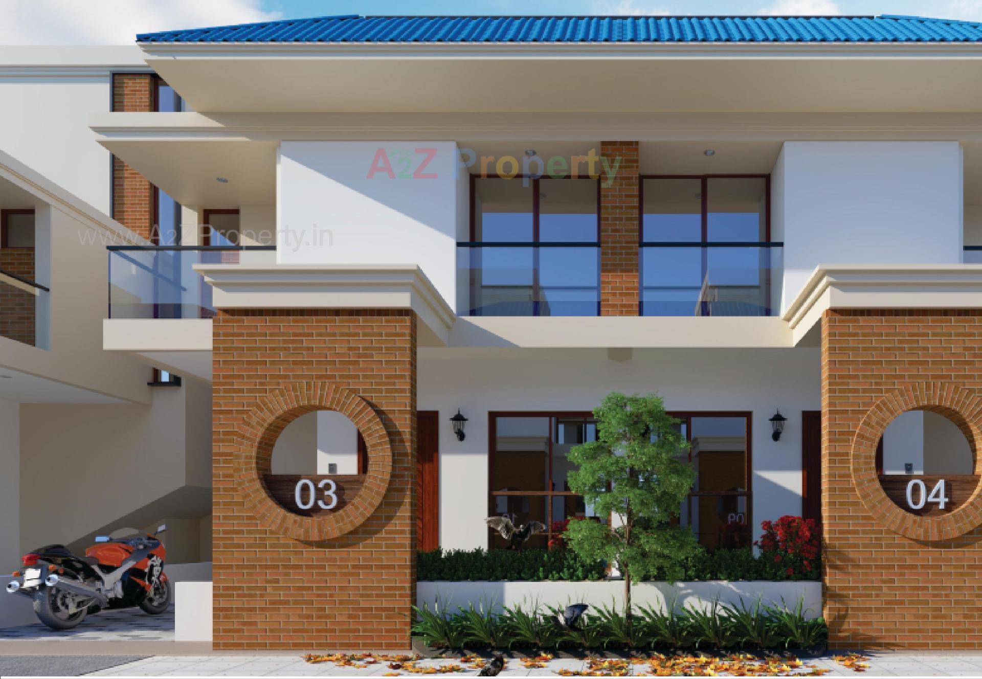 3D Elevation of real estate project Shree Siddhivinayak Bunglows located at Karjan, Vadodara, Gujarat