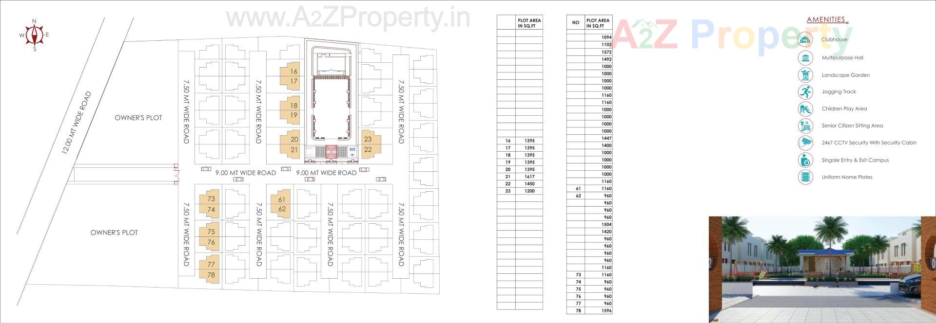 Layout of real estate project Shree Siddhivinayak Bunglows located at Karjan, Vadodara, Gujarat