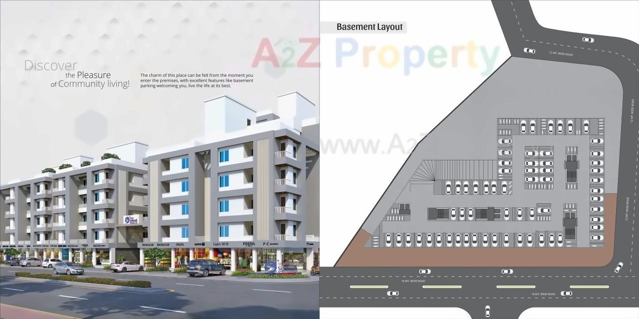 Layout of real estate project Shree Siddhnath Paradise located at Bapod, Vadodara, Gujarat