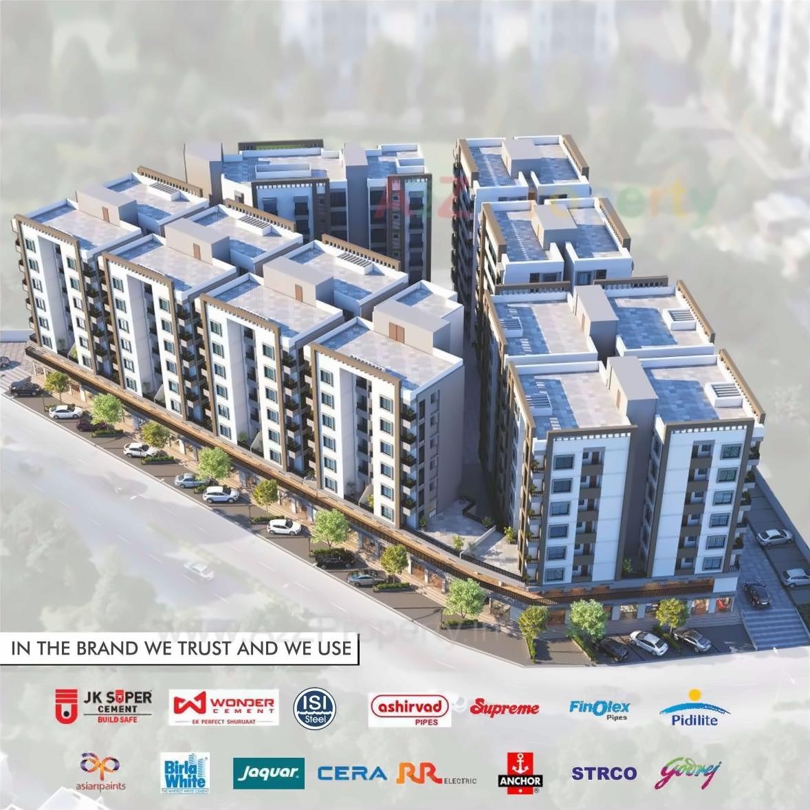 3D Elevation of real estate project Shree Siddhnath Park located at Vadodara, Vadodara, Gujarat