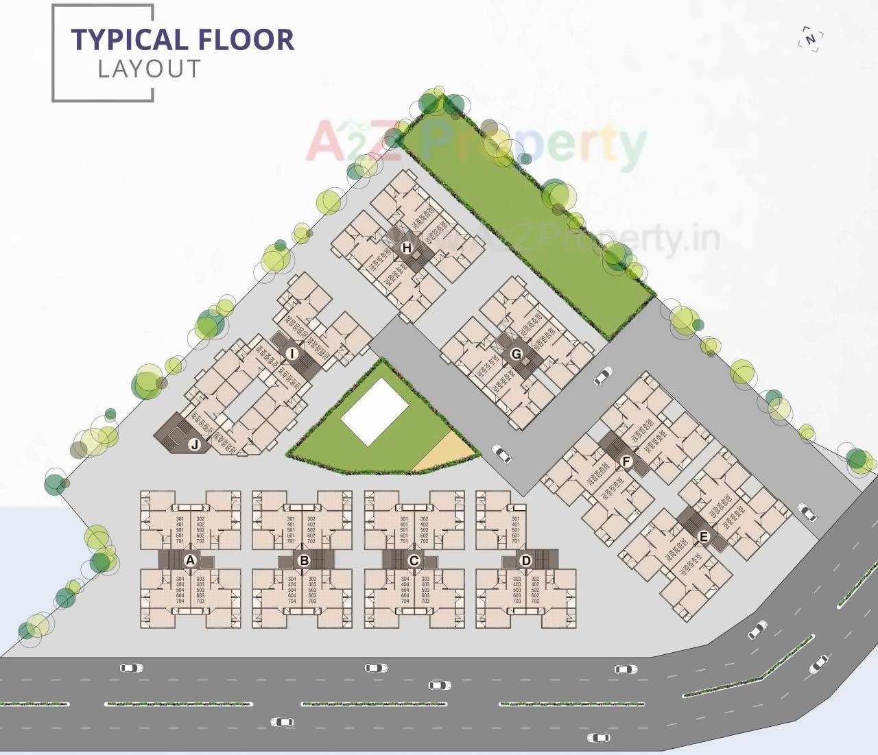 Layout of real estate project Shree Siddhnath Park located at Vadodara, Vadodara, Gujarat