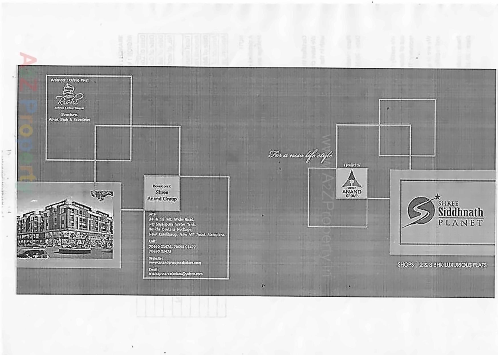 Layout of real estate project Shree Siddhnath Planet located at Sayajipura, Vadodara, Gujarat